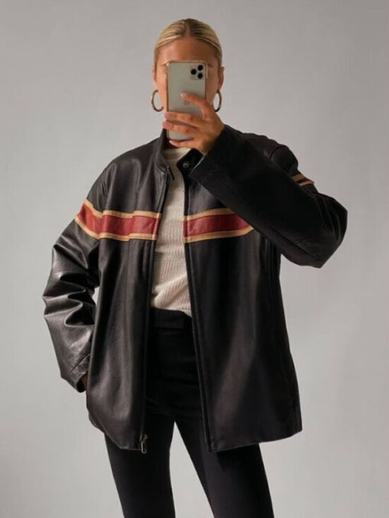 Women’s 90’s Oversize Stylish Leather Jacket