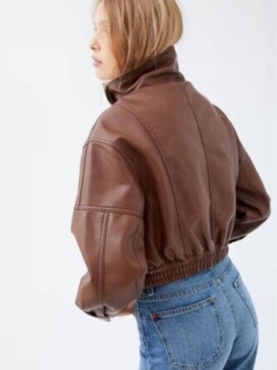 Women’s Brown Bomber 90’s Oversize Jacket