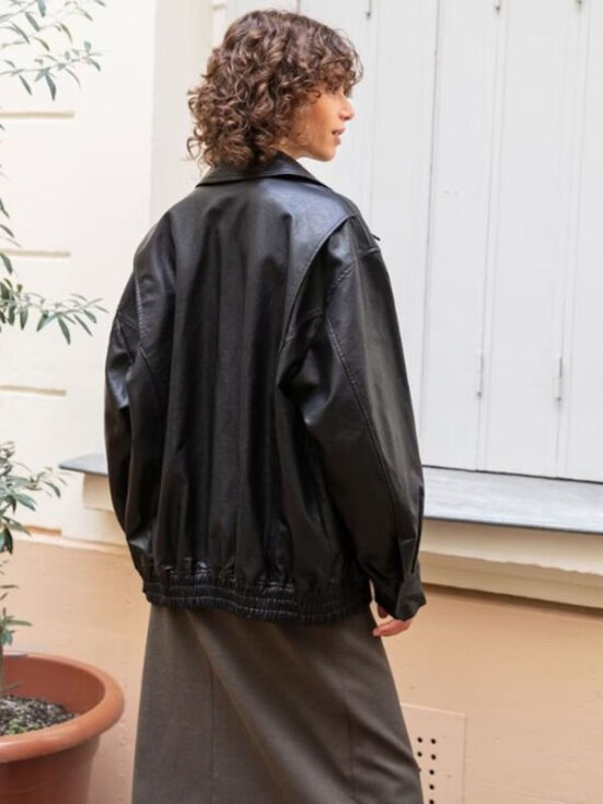 Women’s Stylish 90’s Oversize Leather Jacket
