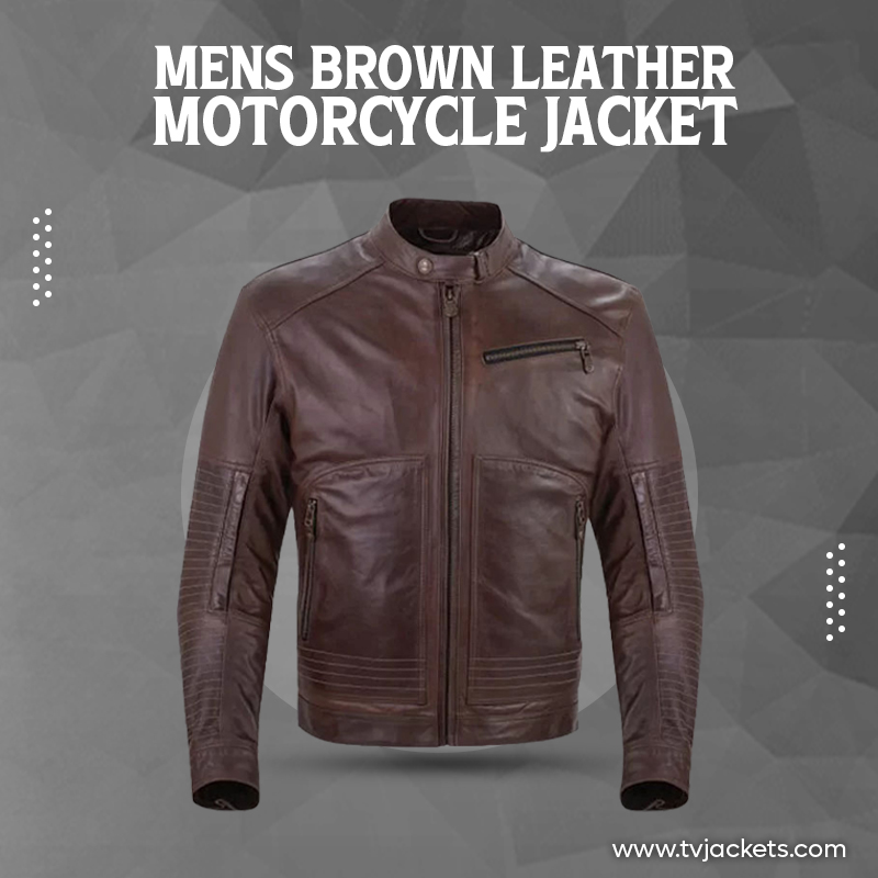 Men’s Brown Leather Motorcycle Jacket