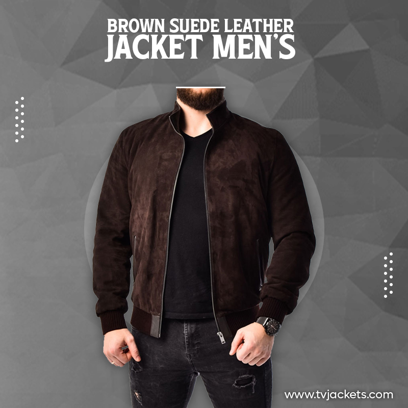 Brown Suede Leather Jacket Men’s