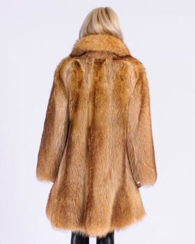 Annaya Gold Raccoon Fur Coat For Women