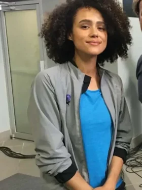 Nathalie Emmanuel Arthur The King 2024 Grey Jacket