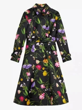 Elsbeth Carrie Preston Floral Trench Coat