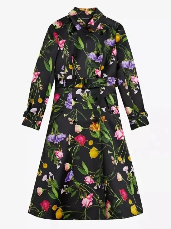 Elsbeth Carrie Preston Floral Trench Coat