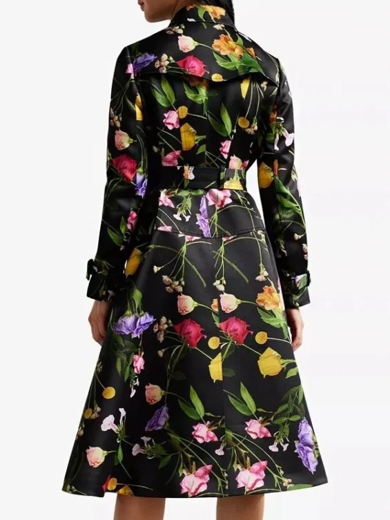 Elsbeth Carrie Preston Floral Trench Coat