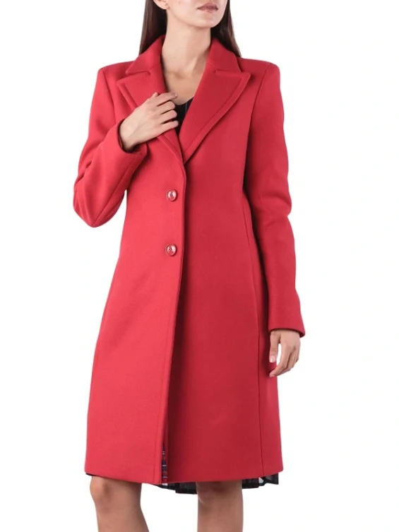 Elsbeth Tascioni Elsbeth Red Wool Coat