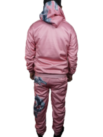 Gateway Luxury Tracksuit back view showcasing the clean minimalist aesthetic and heavy-weight fabric drape.