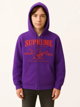 Supreme True Religion Purple Hoodie