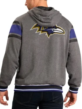 NFL Baltimore Ravens Grey Pullover Jacket