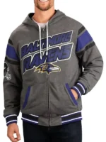 NFL Baltimore Ravens Grey Pullover Jacket