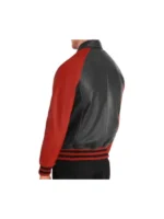 Black-and-red-leather-Crimson-varsity-jacket