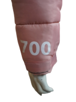 North Face Puffer Jacket Pink cuff detail featuring adjustable tabs and elasticized edges for a secure fit.
