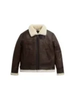 B-3 Sherpa Leather Aviator Bomber Jacket