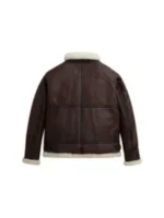 B-3 Sherpa Leather Aviator Bomber Jacket