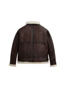 B-3 Sherpa Leather Aviator Bomber Jacket