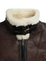 B-3 Sherpa Leather Aviator Bomber Jacket