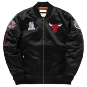 Chicago Bulls Black Bomber Jacket