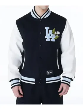 Floral LA Dodgers Baseball Jacket