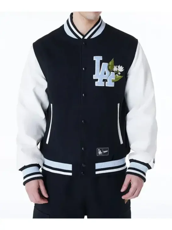 Floral LA Dodgers Baseball Jacket