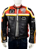 High-quality black leather jacket inspired by the movie Harley Davidson and the Marlboro Man.