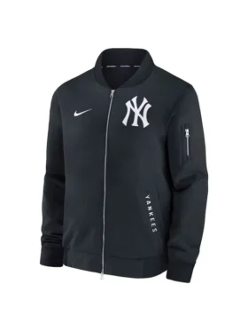 Men's New York Navy Full-Zip Bomber Jacket