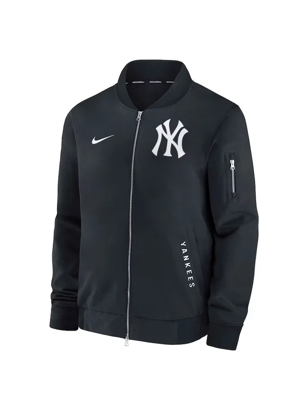 Men's New York Navy Full-Zip Bomber Jacket Men's New York Navy Full-Zip Bomber Jacket