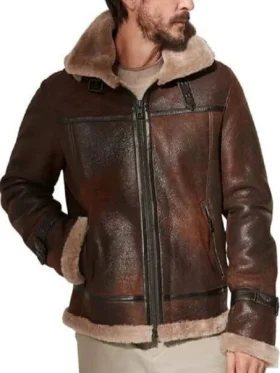 Mens Sheepskin B3 Leather Aviator Jacket