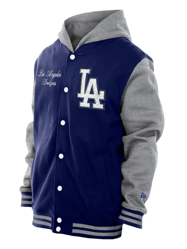 Royal Los Angeles New Era Throwback Prep Hoodie Jacket New Era Throwback Los Angeles Dodgers Hoodie Jacket
