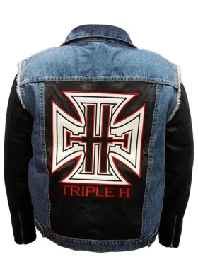 wwe-triple-h-denim-leather-jacket