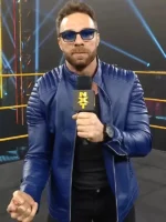 WWE LA Knight Blue Leather Jacket