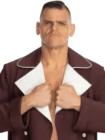 WWE Smackdown Gunther Red Double Breasted Long Coat Entrance Gear