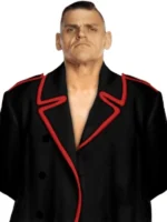 Men's Red Trench Coat Long Double Breasted Wool Blend