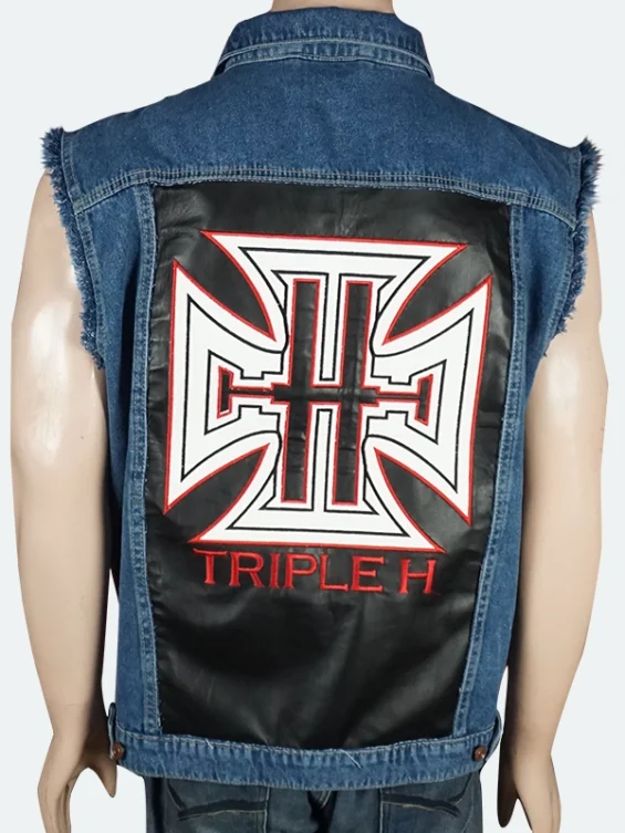 wwe-triple-h-denim-leather-jacket