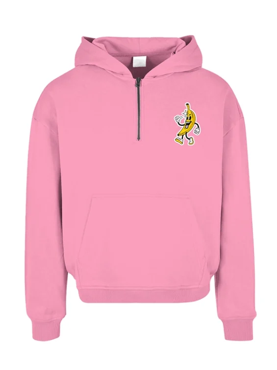 banana-cartoon-custom-hoodie-pink-funky-street-style-pullover