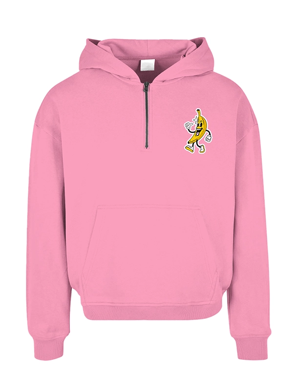 banana-cartoon-custom-hoodie-pink-funky-street-style-pullover