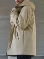 Rugged, military-style Ethan Winters cotton jacket with hood.