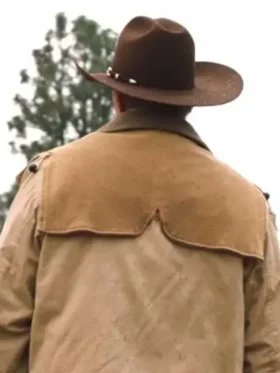 Yellowstone S1 John Dutton Beige Cotton Jacket