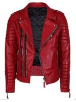 mens-distressed-red-leather-jacket