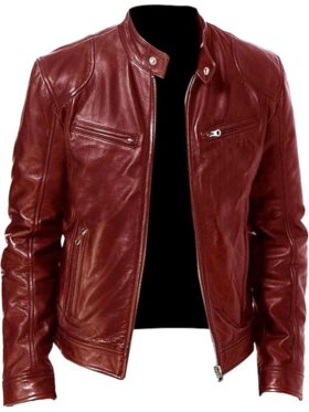 mens-red-leather-motorcycle-jacket