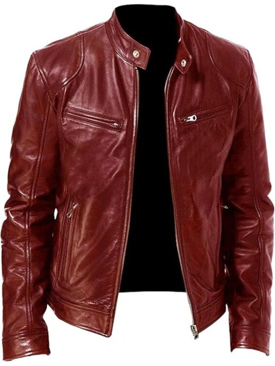 mens-red-leather-motorcycle-jacket