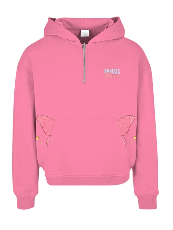 radiate-positivity-custom-hoodie-pink-butterfly-graphic-pullover