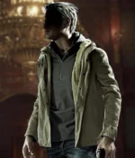 Beige hooded cotton jacket worn by Ethan Winters in Resident Evil Village.