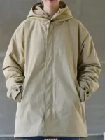 Men's hooded Resident Evil Village Ethan Winters jacket (beige).