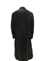 Back view of the WWE Edge Royal Rumble Trench Coat featuring a long hem.