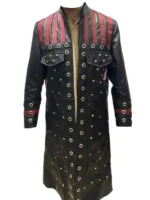 Front view of the WWE Edge Royal Rumble Trench Coat with an open chest design.