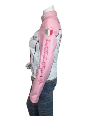 Ferrari Pink Leather Jacket