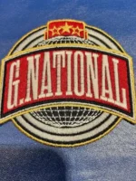 High-quality image of the G-National patch on the Super Bowl LIX Kendrick Lamar Jacket.