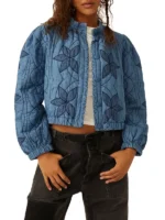 JoAnna Garcia Swisher Quilted Blue Jacket
