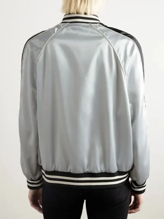Lady Gaga Silver Bomber Jacket